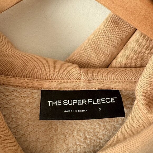 Aritzia Hoodie & The Super Puff Super Fleece Zip Up Hoodie Tan Size Small - Picture 7 of 8